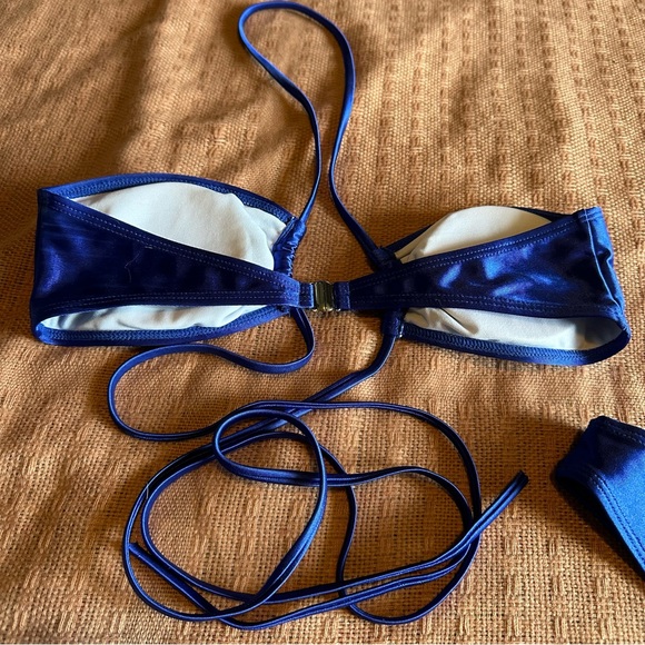 LIKE NEW Shimmer Satin Bikini Set - Picture 8 of 10